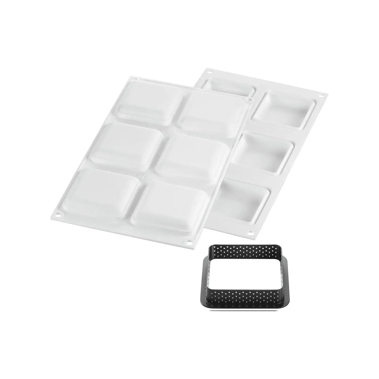 SILIKOMART | KIT TARTE RING SQUARE DA 80X80 MM