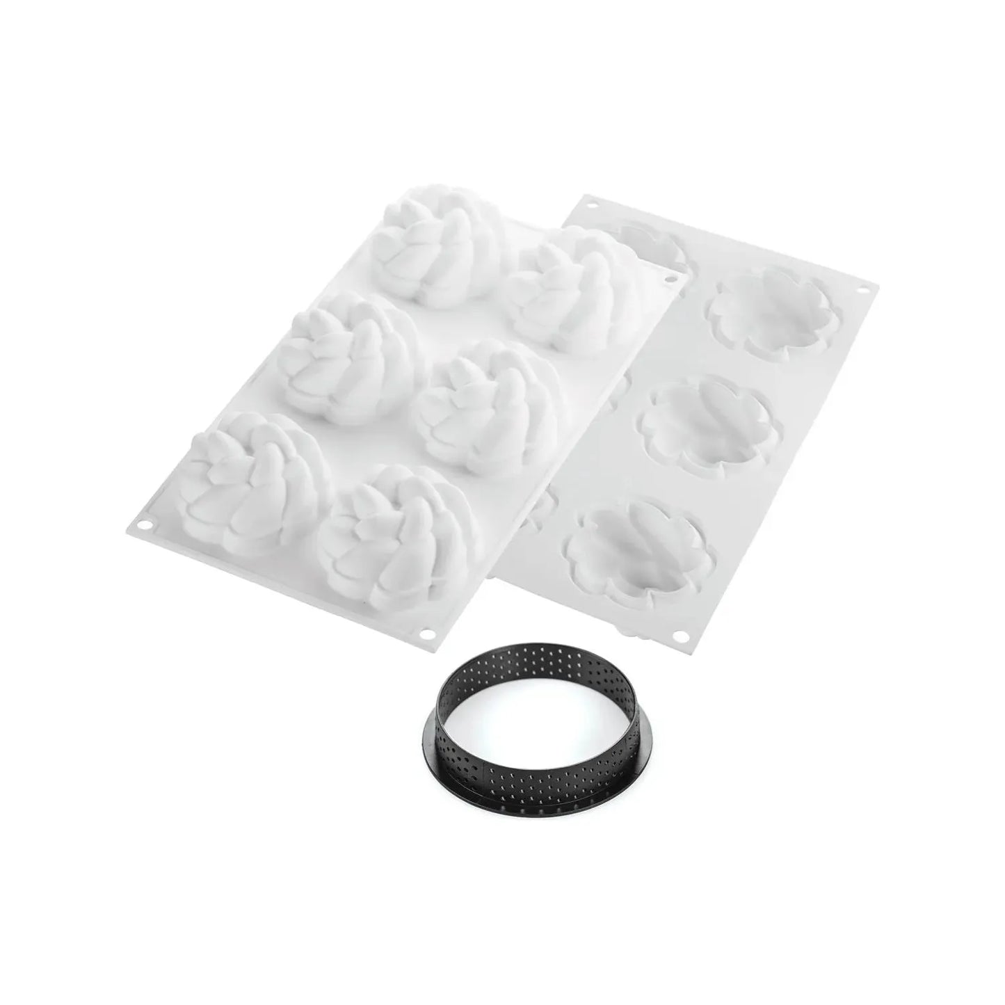 SILIKOMART | KIT RING ROUND FLEUR 8 CM
