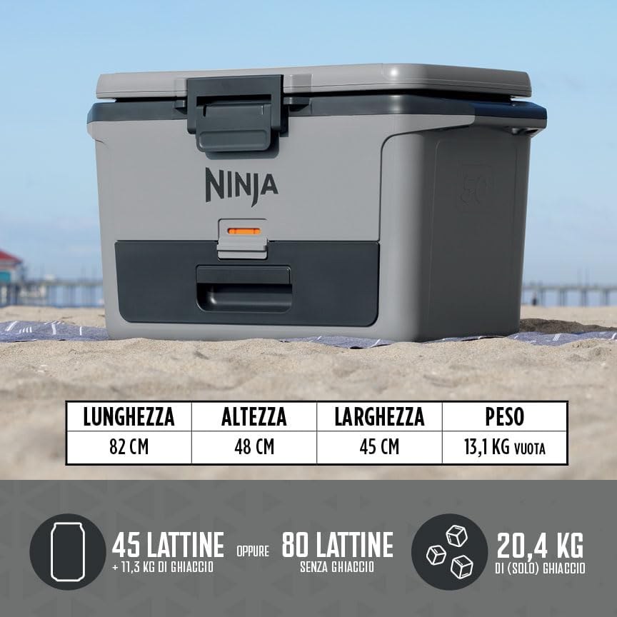 NINJA | GHIACCIAIA RIGIDA FROSTVAULT 47 LT - GRIGIO ARDESIA