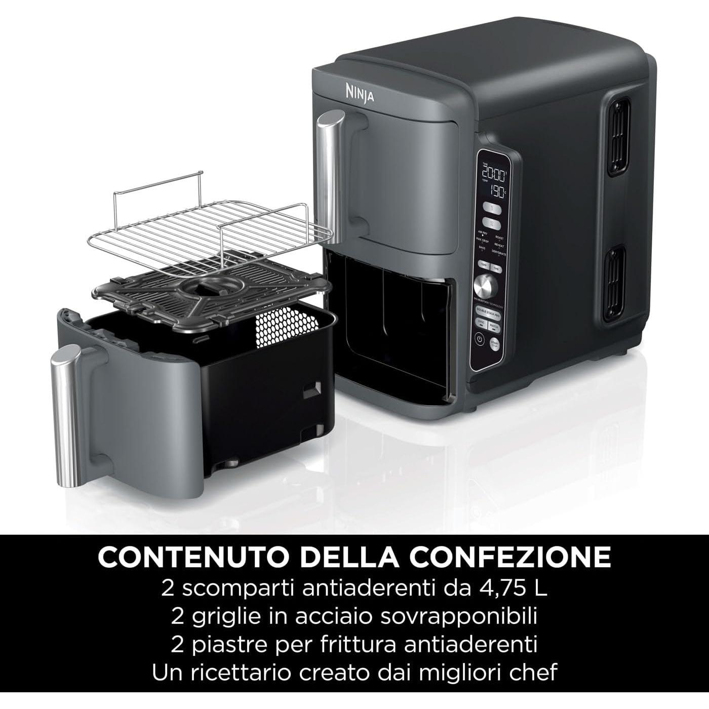 NINJA | FRIGGITRICE AD ARIA DOUBLE STACK XL DA 9.5 LT SL400EU