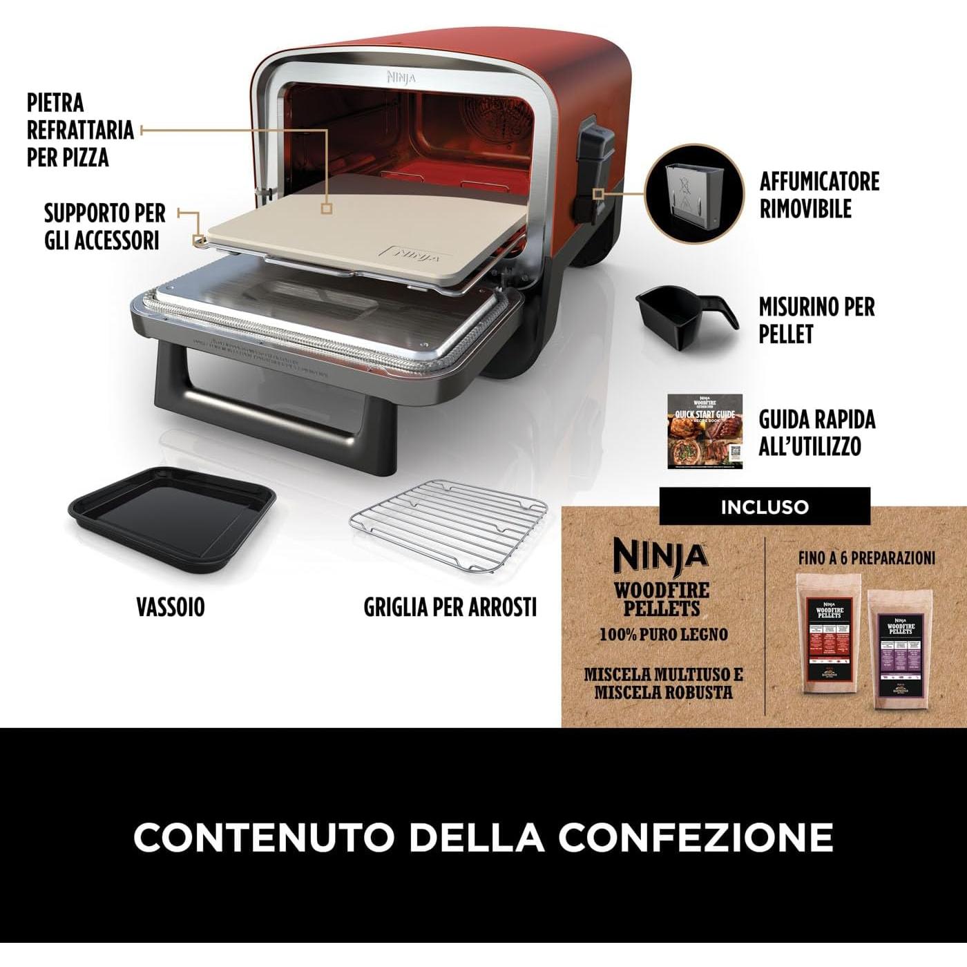 NINJA | FORNO ELETTRICO DA ESTERNO WOODFIRE OO101EU