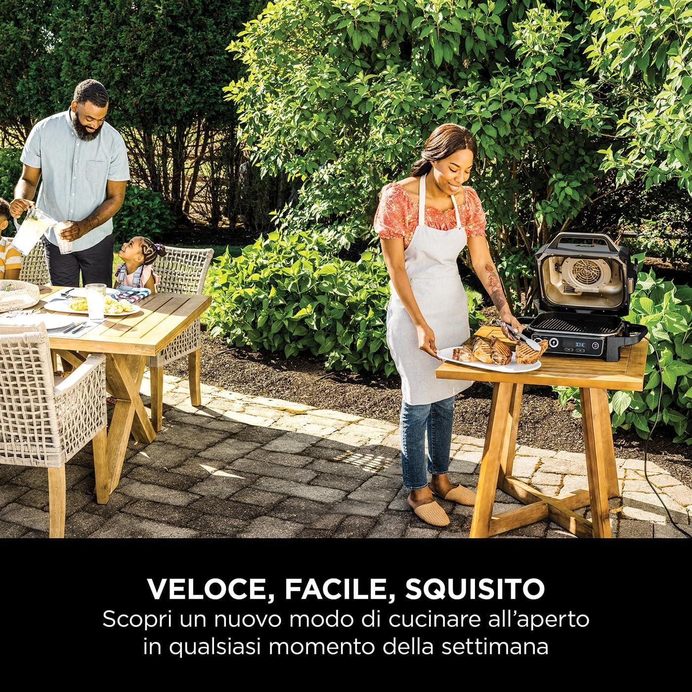 NINJA | BARBECUE ELETTRICO NINJA WOODFIRE CON AFFUMICATORE INTEGRATO OG701EU