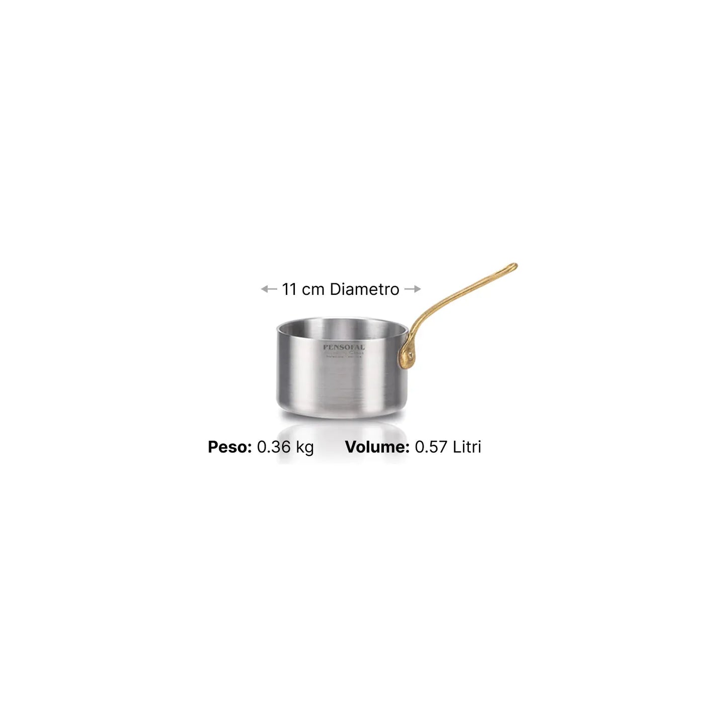 PENSOFAL | CASSERUOLA MINI CON MANICO IN OTTONE