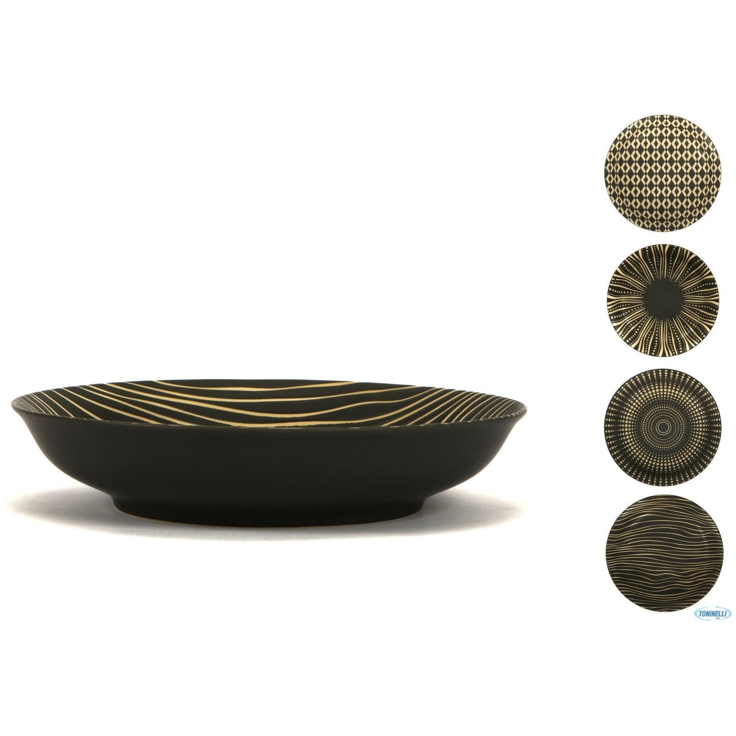 MOSAIK GREY | PIATTO FONDO CM 20 DECORI ASSORTITI