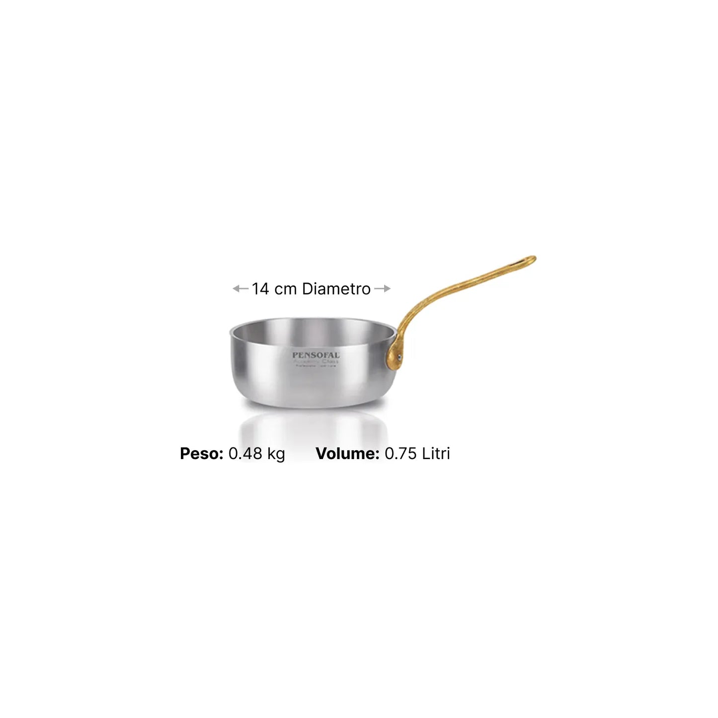 PENSOFAL | CASSERUOLA MINI CON MANICO IN OTTONE