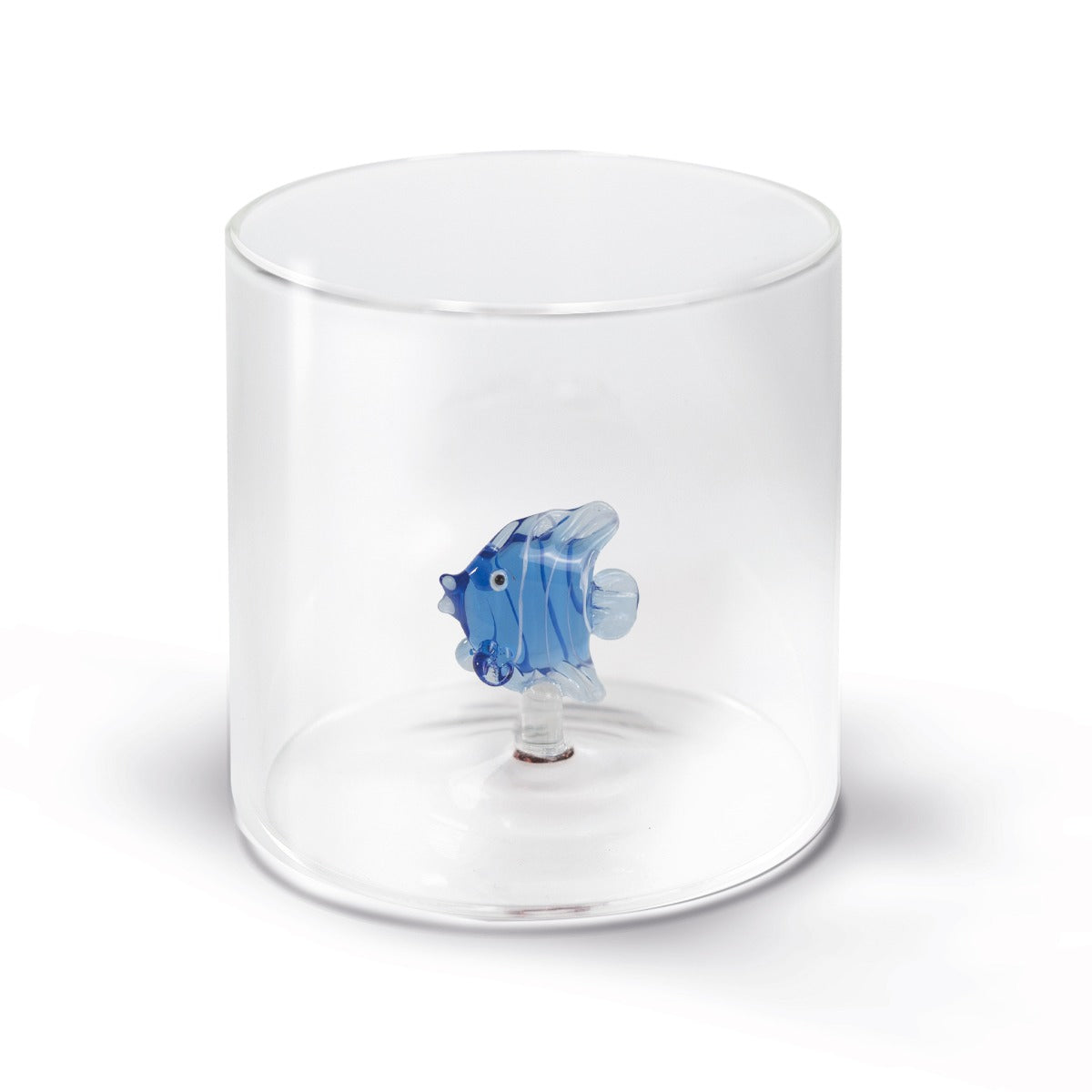 WD | BICCHIERE CON SOGGETTO IN VETRO COLORATO ALL'INTERNO - PZ SINGOLO