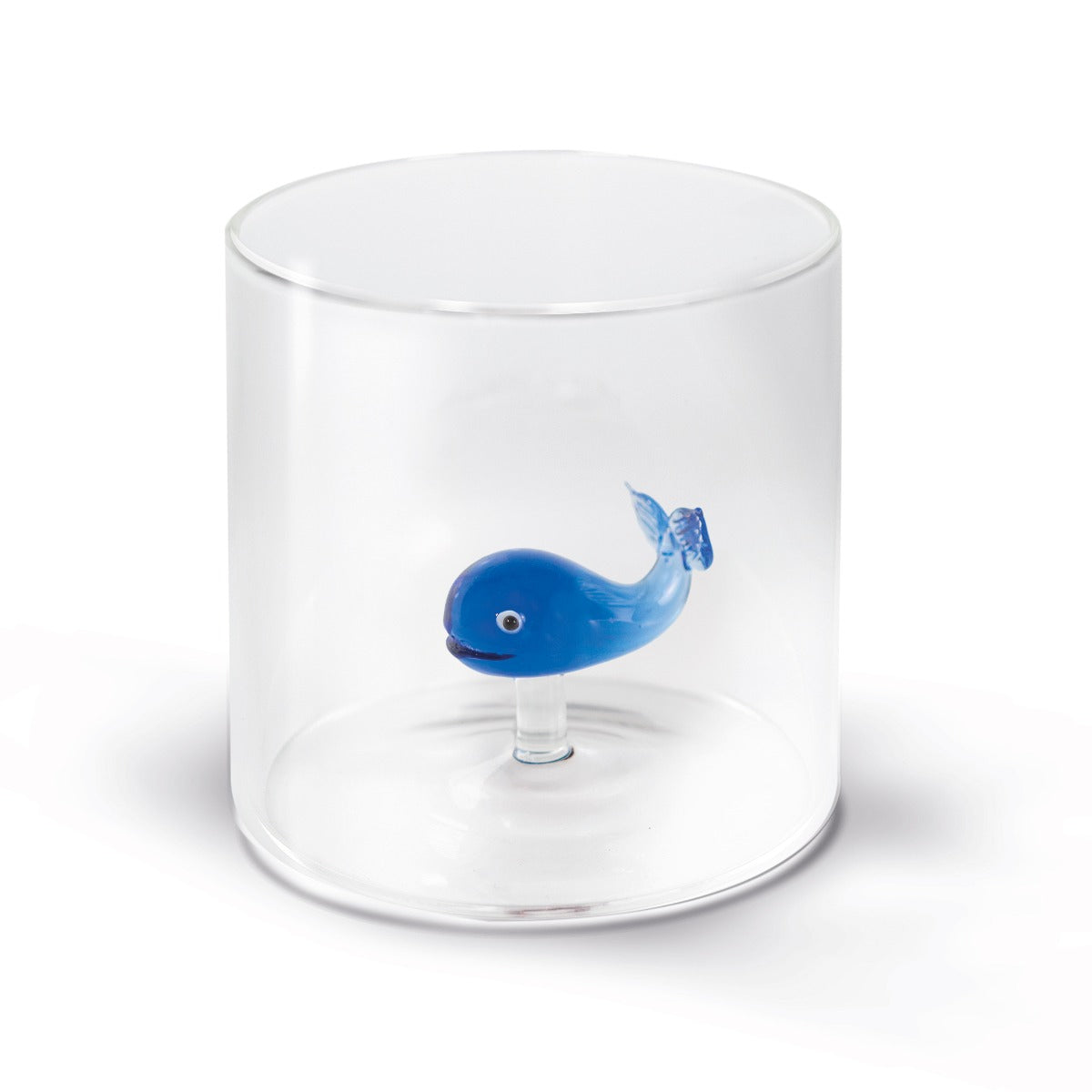 WD | BICCHIERE CON SOGGETTO IN VETRO COLORATO ALL'INTERNO - PZ SINGOLO