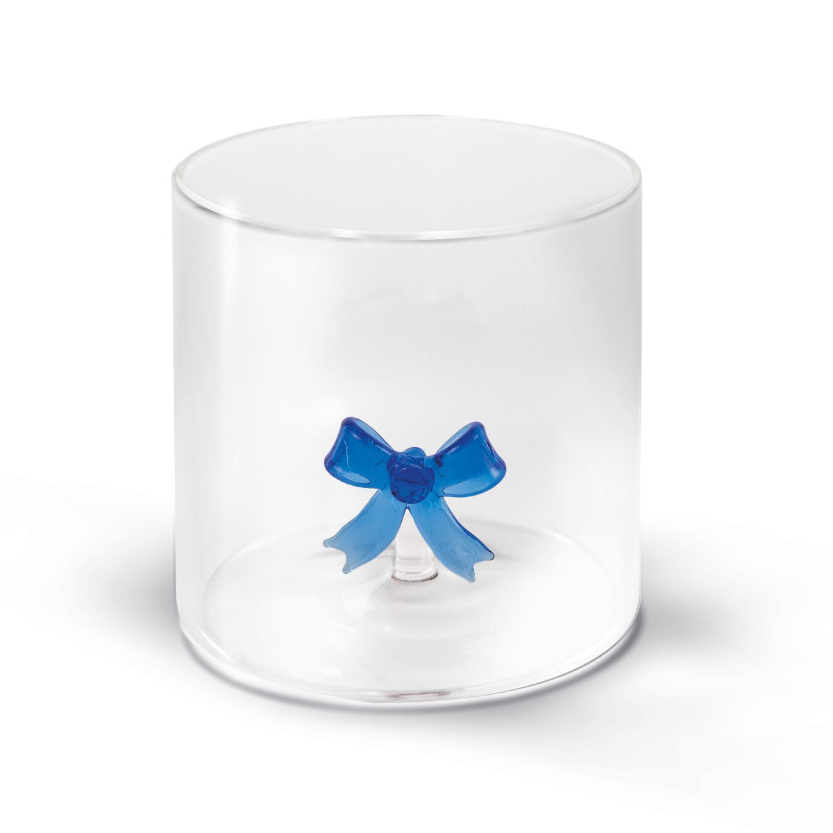 WD | BICCHIERE CON SOGGETTO IN VETRO COLORATO ALL'INTERNO - PZ SINGOLO