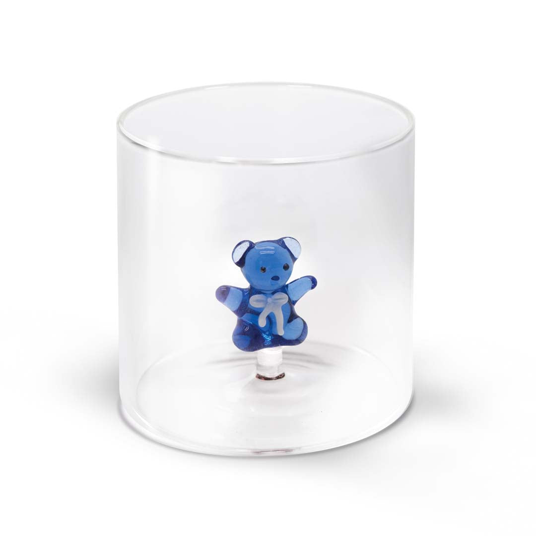 WD | BICCHIERE CON SOGGETTO IN VETRO COLORATO ALL'INTERNO - PZ SINGOLO