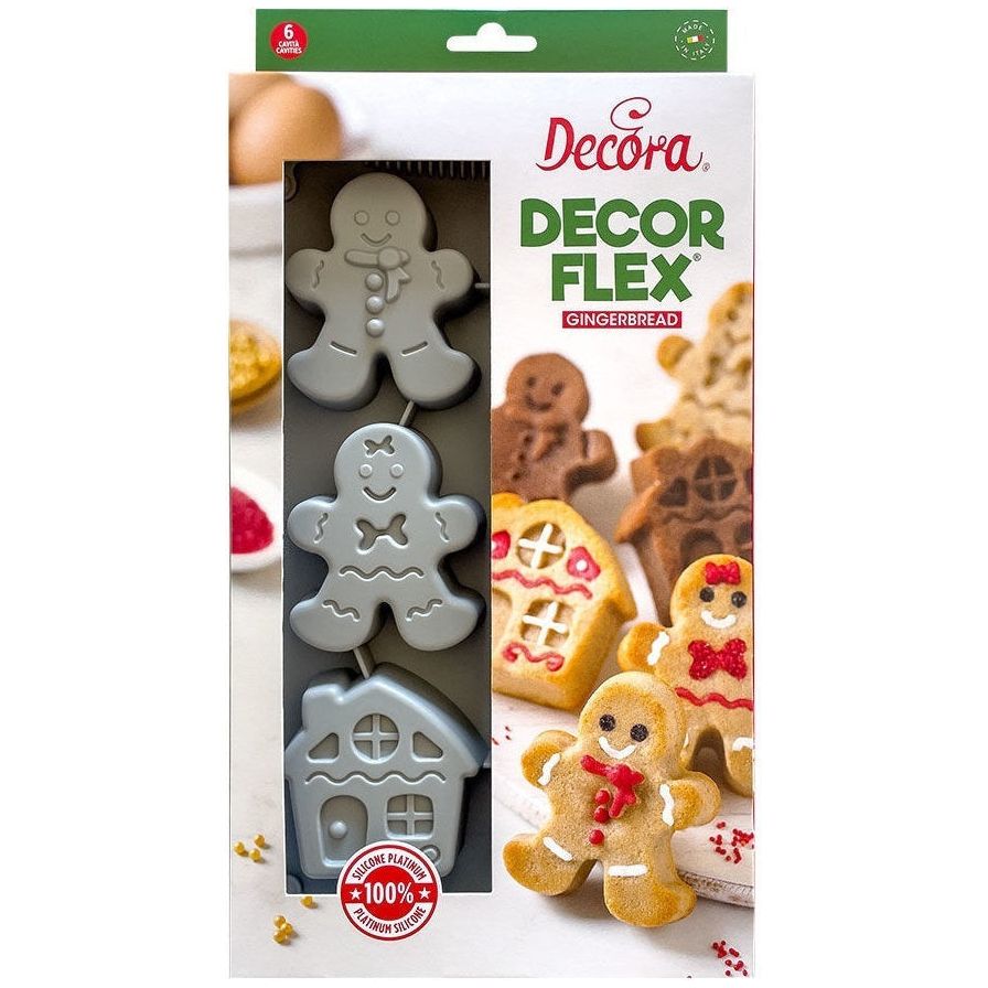 DECORA | STAMPO IN SILICONE CASETTE E GINGERBREAD