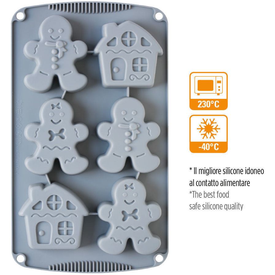 DECORA | STAMPO IN SILICONE CASETTE E GINGERBREAD