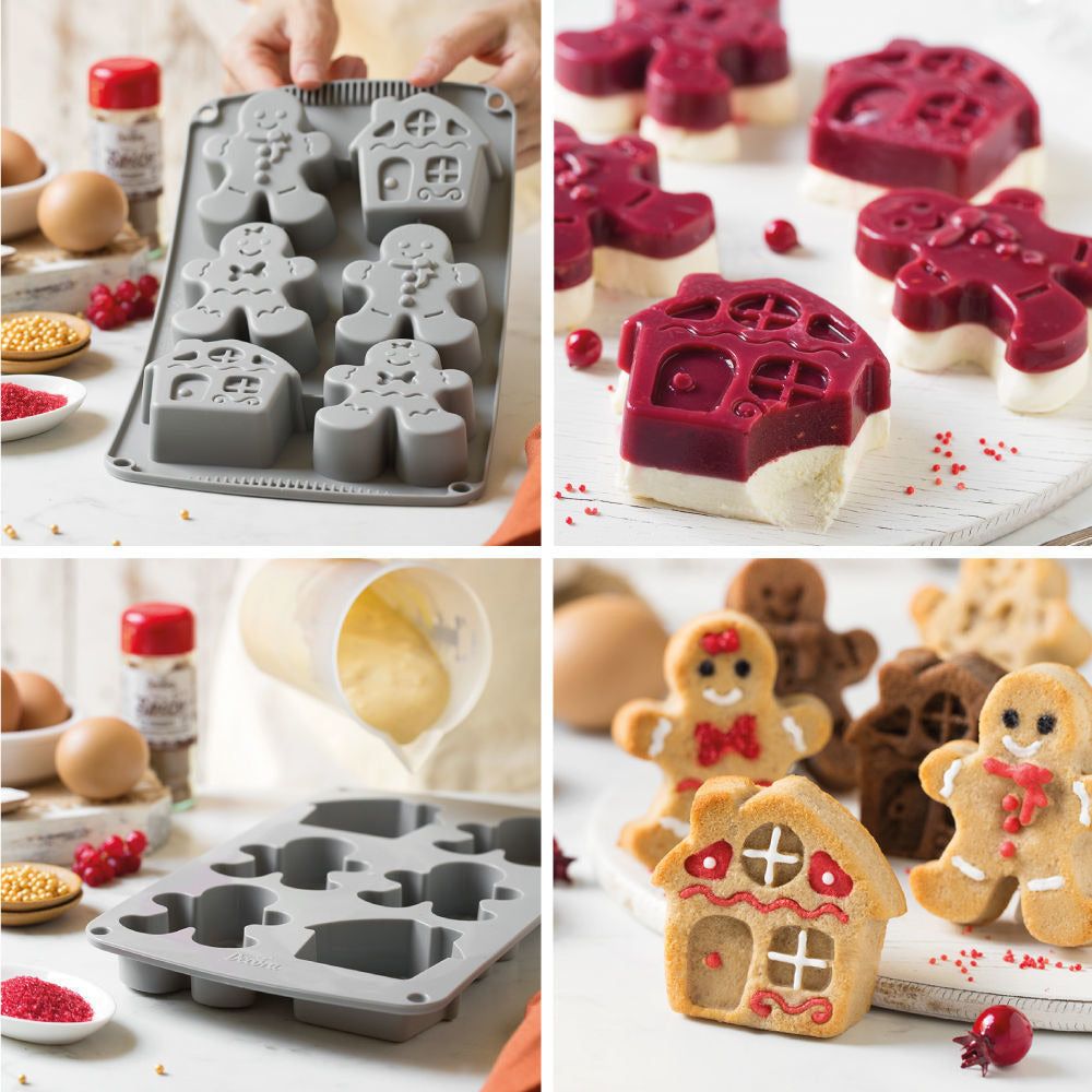 DECORA | STAMPO IN SILICONE CASETTE E GINGERBREAD