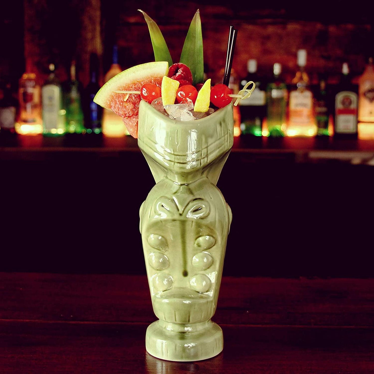 TIKI | MUG BOCCA LARGA IN CERAMICA VERDE CL 65