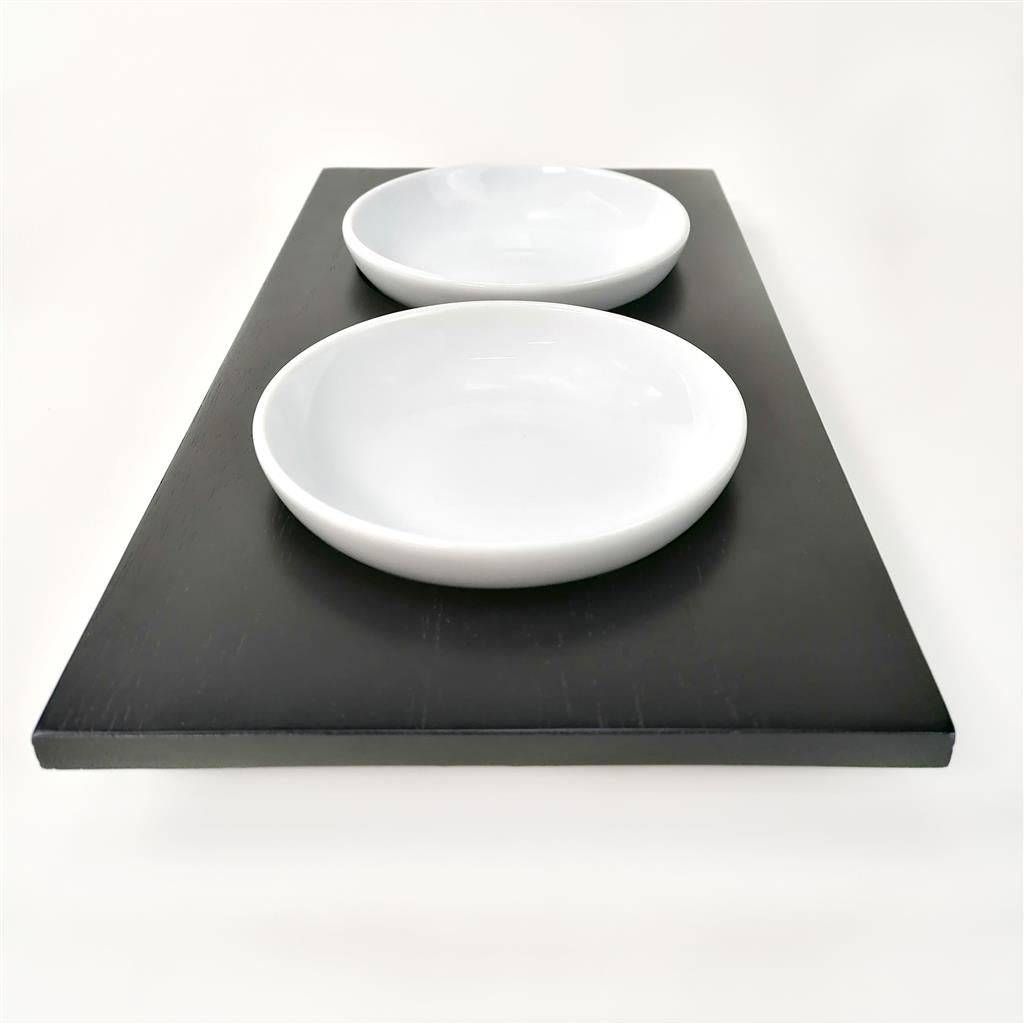 MEDRI | ANTIPASTIERA 2 SCOMPARTI 33X17 CM NERO