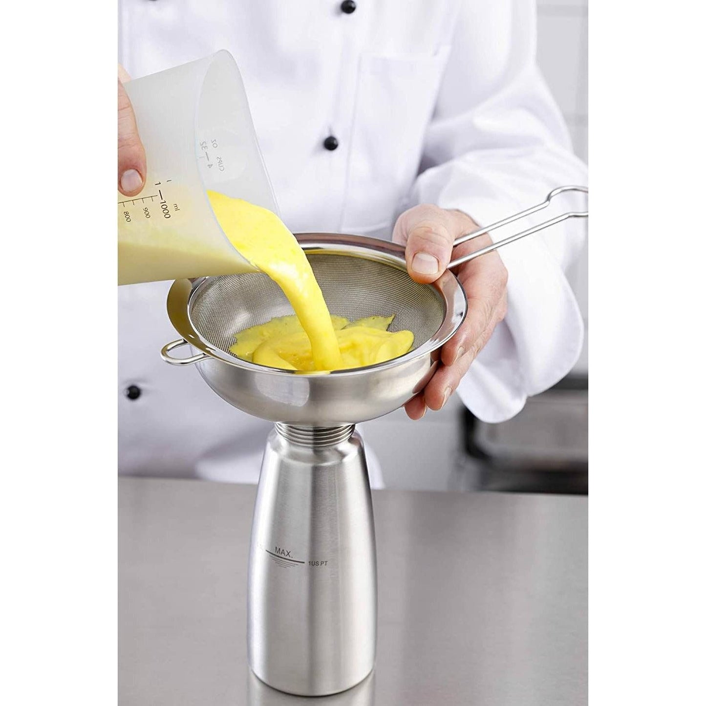 ISI | IMBUTO CON SETACCIO ACCIAIO INOX