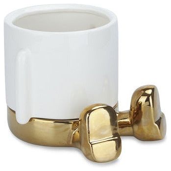 BALVI | VASO DA FIORI IN CERAMICA MR SITTY GOLD EDITION
