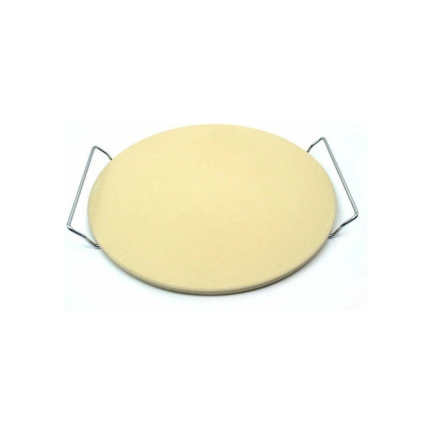 KUCHENPROFI | PIETRA REFRATTARIA TONDA PER PIZZA CON SUPPORTO IN ACCIAIO 30 CM