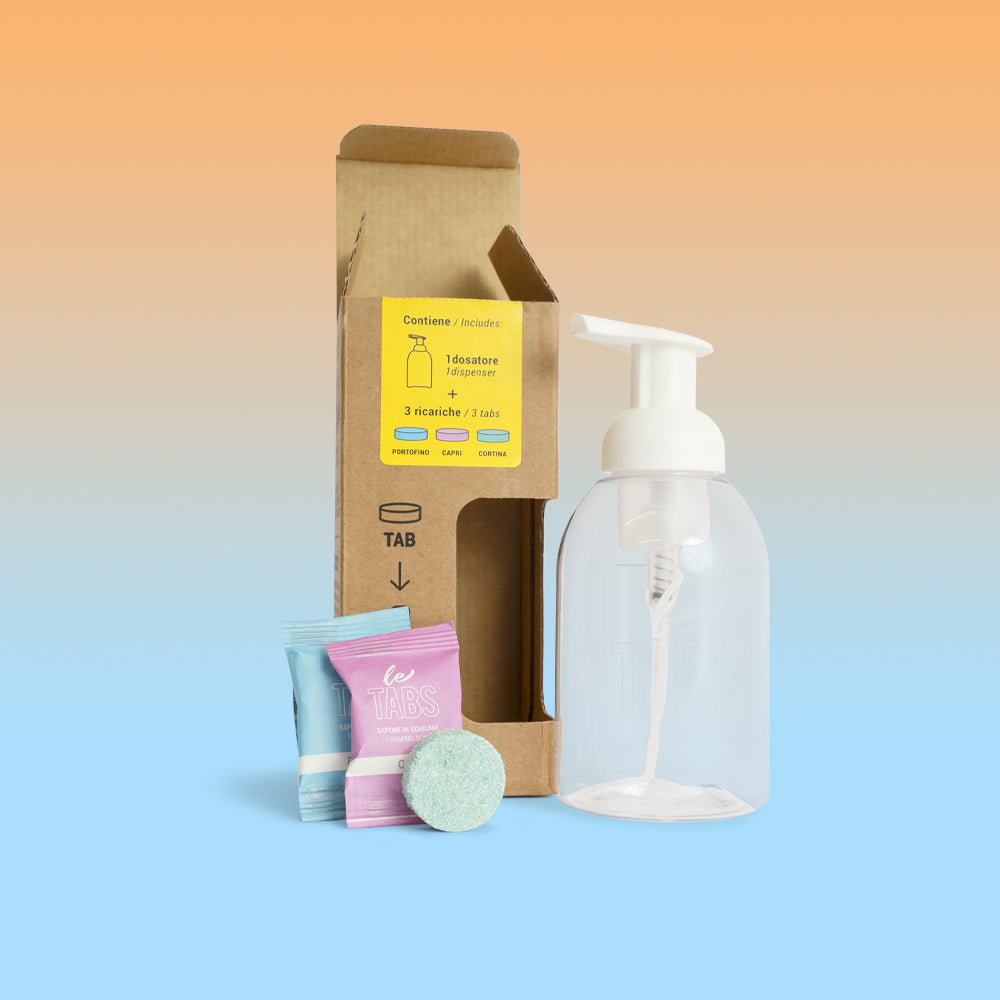 NAPKIN | LETABS STARTER KIT - SAPONE COMPRESSO 3PZ + FLACONE 400 ML