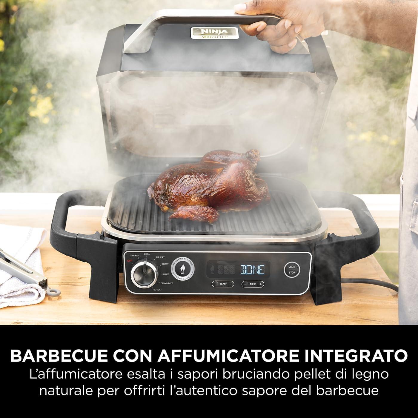 NINJA | BARBECUE ELETTRICO NINJA WOODFIRE CON AFFUMICATORE INTEGRATO OG701EU