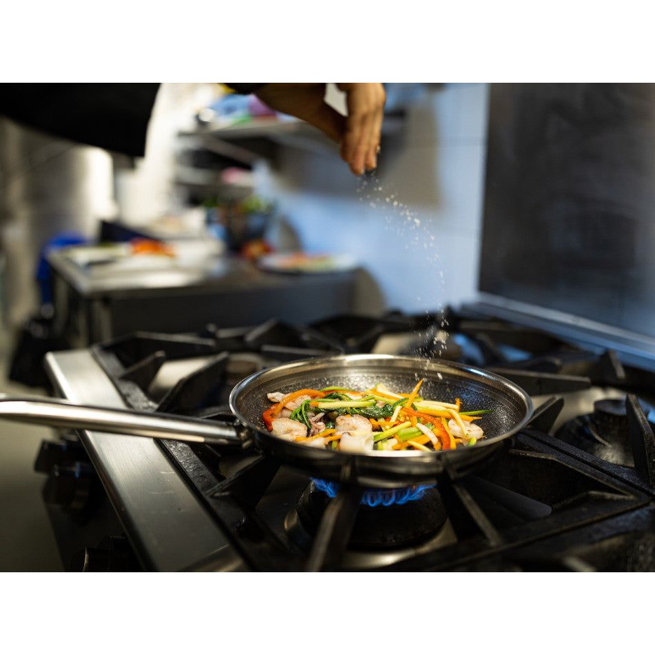 Alessi Padella A Manico Lungo In Alluminio Con Fondo In Acciaio Magnetico Diametro 24 Edo Nero - Foto 4