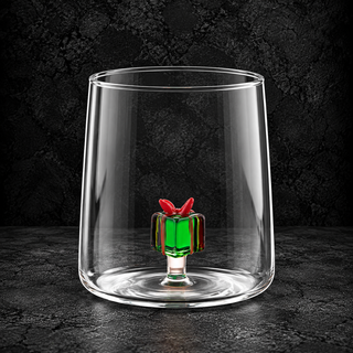 Bicchiere Conico Christmas Miniatures 48 cc in Vetro Borosilicato – 6 Decori Natalizi Assortiti