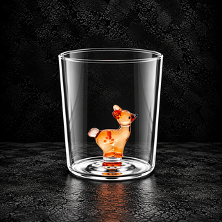 Bicchiere Conico Christmas Miniatures 35 cc in Vetro Borosilicato – 6 Decori Natalizi Assortiti