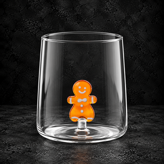 Bicchiere Conico Christmas Miniatures 48 cc in Vetro Borosilicato – 6 Decori Natalizi Assortiti