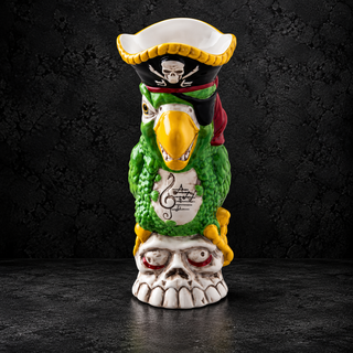 Bicchiere Tiki Pappagallo Pirata in Ceramica 500 ml – Cocktail Tropicali