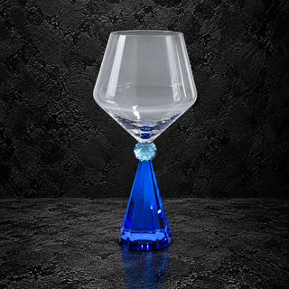 Calice per gin tonic in vetro con base effetto diamante