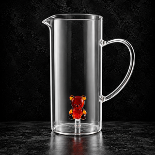 Caraffa Miniatura Orsetto 1 Litro in Vetro Borosilicato – Caraffa Decorativa Natalizia