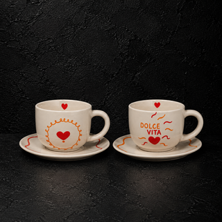 Set 2 tazzine 100 ml in stoneware