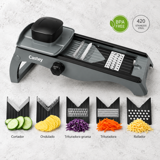 Castey Multifunction Mandoline – 5 Interchangeable Blades