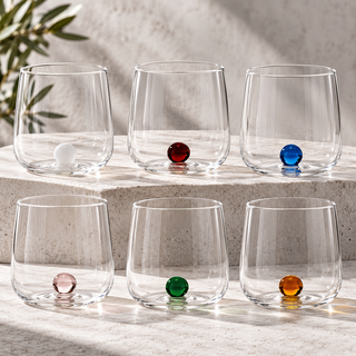 Zafferano Bilia Tumbler Geblasenes Glas Set 6 Farben