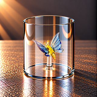 WD | GLAS MIT GLASDEKOR IM INNERN