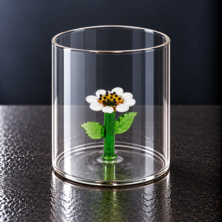 WD | GLAS MIT GLASDEKOR IM INNERN