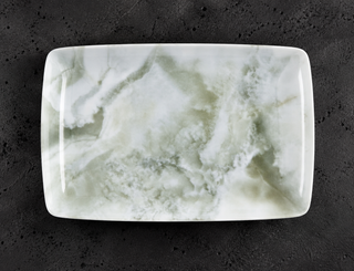 Vassoio Effetto Marmo Porcellana Fade 32,5x20 cm