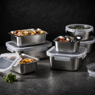 Contenitori Castey Inox 18/10 Coperchio Ermetico