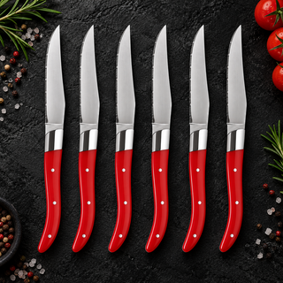 Comas Red Steak Knives Set – 6 Pieces