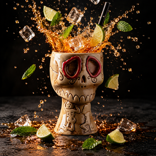 Becher Totenkopf Keramik 400 ml Cocktail Bar