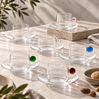 Zafferano Bilia Espressotasse Borosilikatglas Geblasenes Glas