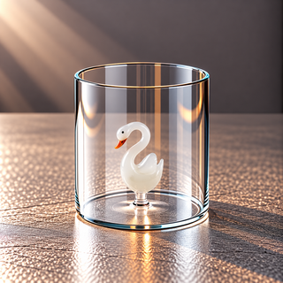 WD | GLAS MIT GLASDEKOR IM INNERN