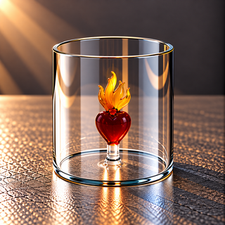 WD | GLAS MIT GLASDEKOR IM INNERN