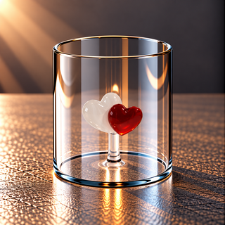 WD | GLAS MIT GLASDEKOR IM INNERN
