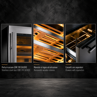 FRIGO VINI CON CASSETTI DW190