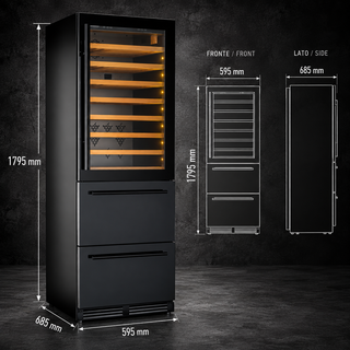 FRIGO VINI CON CASSETTI DW190