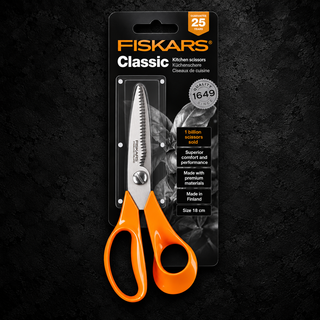 Fiskars Tijeras de Cocina Classic 18 cm – Naranja