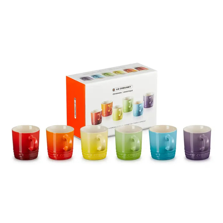 LE CREUSET | SET 6 TAZZE ESPRESSO 100 ML MIX IN GRES VETRIFICATO