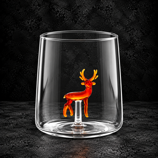Bicchiere Conico Christmas Miniatures 48 cc in Vetro Borosilicato – 6 Decori Natalizi Assortiti