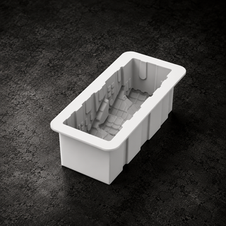 WINTER VILLAGE 750 Stampo in Silicone Bûche Natalizia 188x76 H69 mm 750 ml – Silikomart Professional
