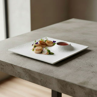 Magnesio Matte White Square Plate 30 cm